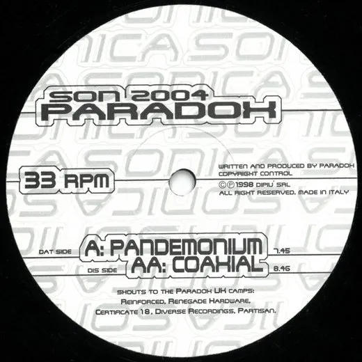 Pandemonium / Coaxial von Paradox – Cover