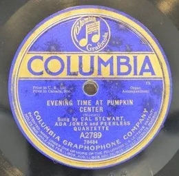 Evening Time at Pumpkin Center / Christmas Time at Pumpkin Center von Peerless Quartet – Cover