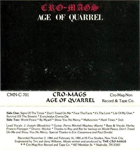 Age Of Quarrel von Cro‐Mags – Album Cover