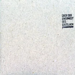 Über der Einsamkeit des Einzelnen von Audio88 – Cover