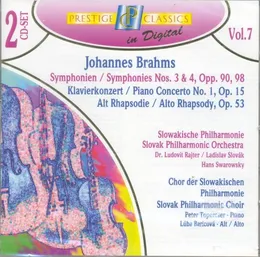 Symphonies nos. 3 & 4 / Piano Concerto no. 1 / Alto Rhapsody von Peter Toperczer – Album Cover