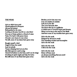 The Weak von Iceage – Cover