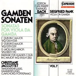 Gamben Sonaten von Siegfried Pank – Album Cover