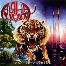 Man or Machine von Alpha Tiger – Album Cover