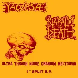 Ultra Thrash Noise Cranium Meltdown 1″ Split E.P. von Yacøpsæ – Album Cover