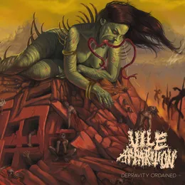 Depravity Ordained von Vile Apparition – Album Cover