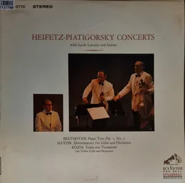 Piano Trio, Op. 1, No. 1 / Divertimento for Cello and Orchestra / Tema con Variazioni von Jascha Heifetz – Album Cover