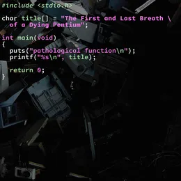 The First and Last Breath of a Dying Pentium von pathological function – Album Cover