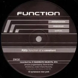 F(C): Function Of A Constant von Function – Album Cover