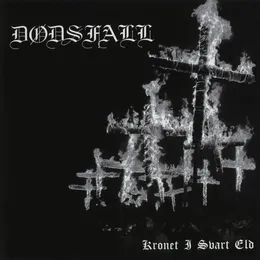 Kronet i svart eld von Dødsfall – Cover