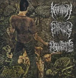 Goresoaked Slamassacre - 3-Way Split von Kraanium – Album Cover