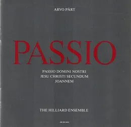 Passio von The Hilliard Ensemble – Album Cover