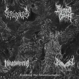 Evoking the Abominations von Blood Oath – Album Cover