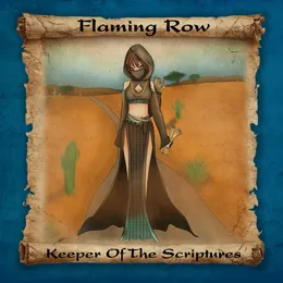 Keeper of the Scriptures (Hüterin der Schriften) von Flaming Row – Album Cover