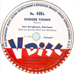 Rodger Young / Roll de Old Chariot Along / Pizzicato Polka von Earl Wrightson – Cover
