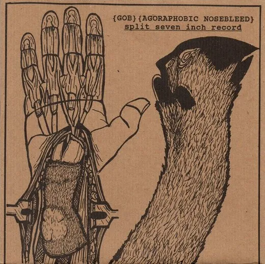 Split Seven Inch Record von Agoraphobic Nosebleed – Album Cover