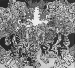 The Dishonourable Features of Rigid Saturation and Cruel Misfortune von Last Days of Humanity – Album Cover