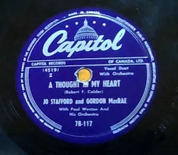 Whispering Hope / A Thought in My Heart von Gordon MacRae – Cover