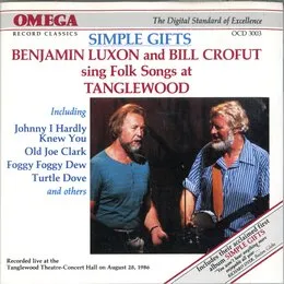 Sings Folk Songs At Tanglewood & Simple Gifts von Benjamin Luxon – Album Cover