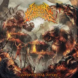 Bloodstained Altars von Human Barbecue – Album Cover
