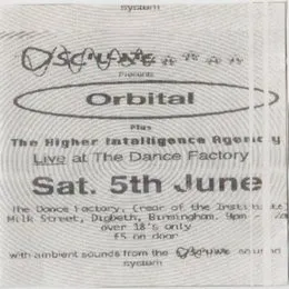 Live at the Dance Factory von Orbital – Album Cover