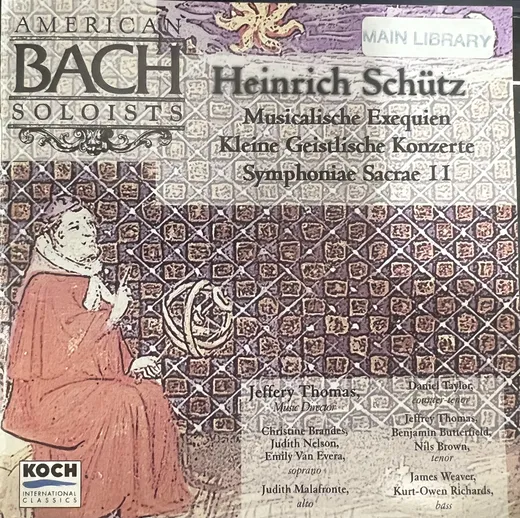 Musicalische Exequien - Kleine Geistliche Konzerte - Symphoniae Sacrae