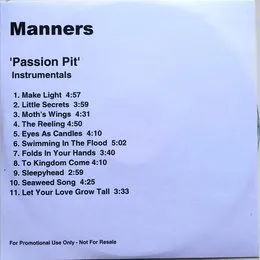 Manners von Passion Pit – Album Cover