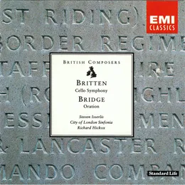 Britten: Cello Symphony / Bridge: Oration von Frank Bridge – Album Cover
