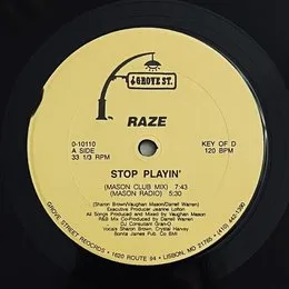 Stop Playin' von Raze – Album Cover