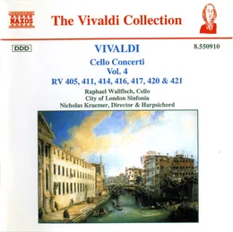 Cello Concerti, Volume 4: RV 405, 411, 414, 416, 417, 420, 421 von Raphael Wallfisch – Album Cover