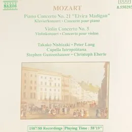 Piano Concerto no. 21 "Elvira Madigan" / Violin Concerto no. 5 von Peter Lang – Album Cover