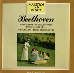 Concerto for Violin and Orchestra in D major, op. 61 / Symphony no. 1 in C major, op. 21 von Jascha Heifetz – Album Cover