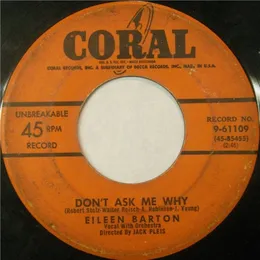 Don't Ask Me Why / Up Away There von Eileen Barton – Album Cover